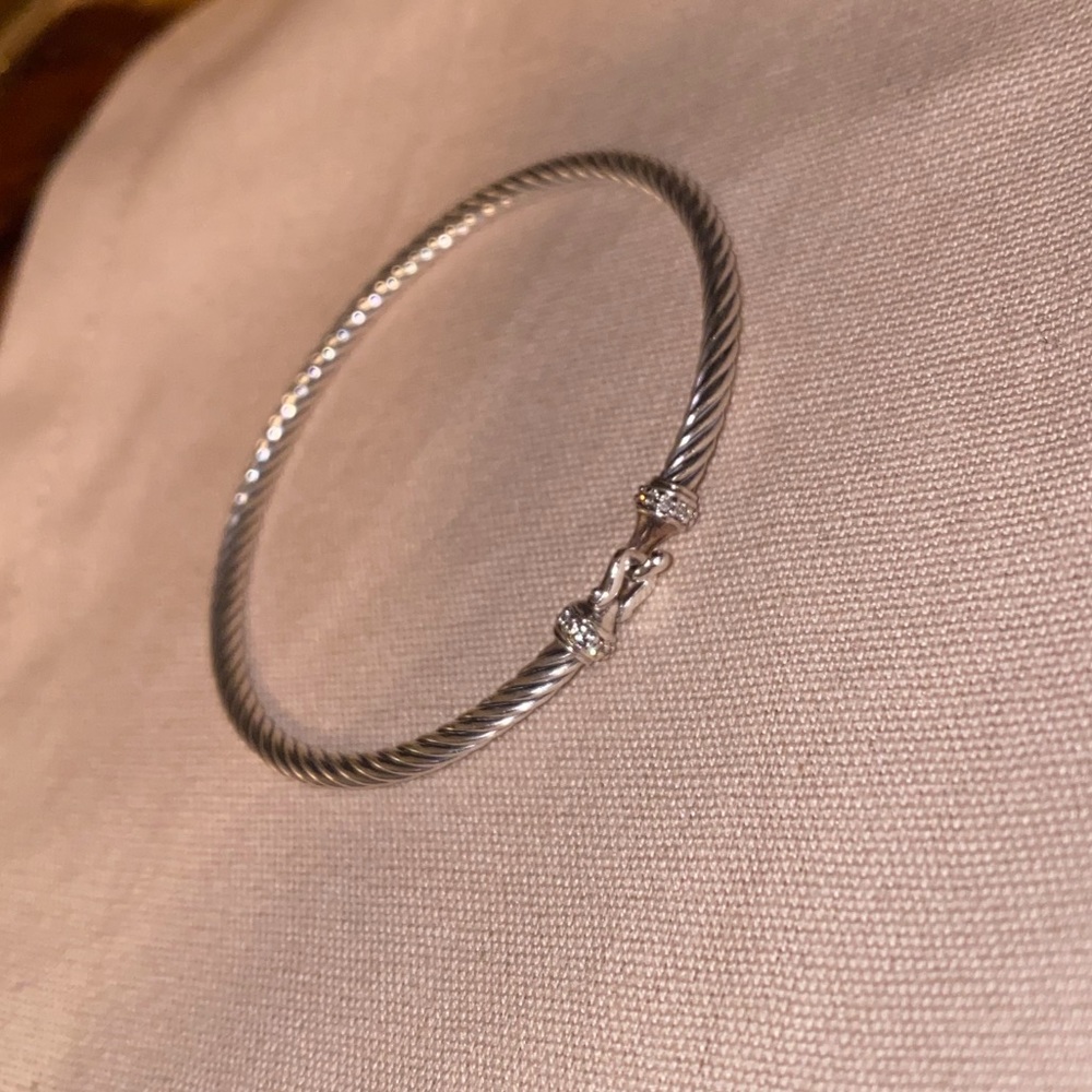 David Yurman Cable Buckle Bracelet w Diamonds